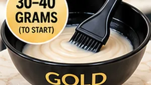 Gh2 keratin treatment mixed in a bowl