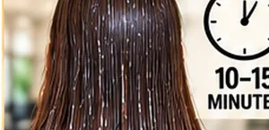 Leaving the keratin treatment on for 10 to 15 minutes
